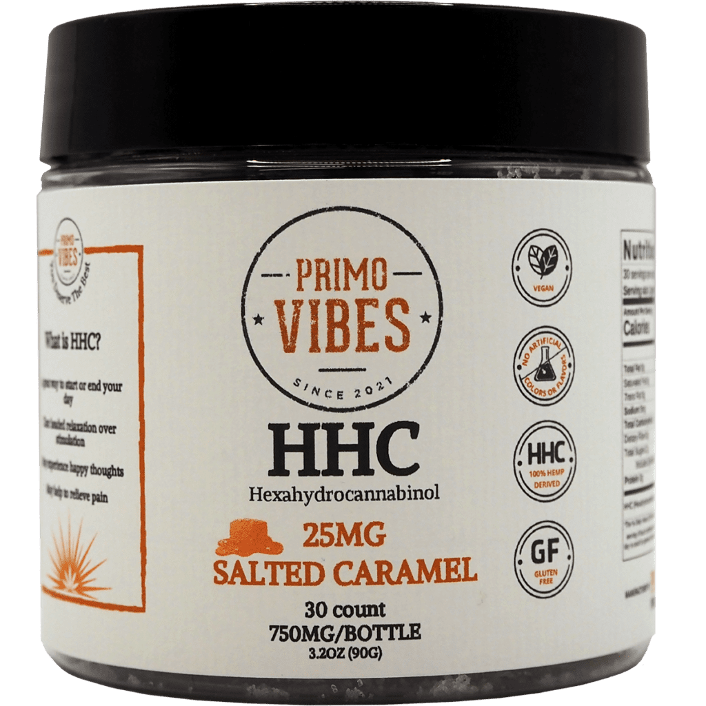 Primo Vibes 25mg Salted Caramel HHC Gummies