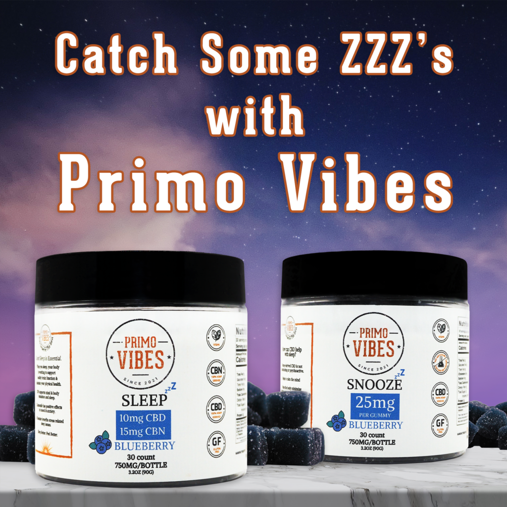Primo Vibes 25mg Sleep and Snooze Gummies