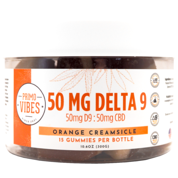 Delta 9 Gummies 50mg Orange Dreamsicle – Primo Vibes