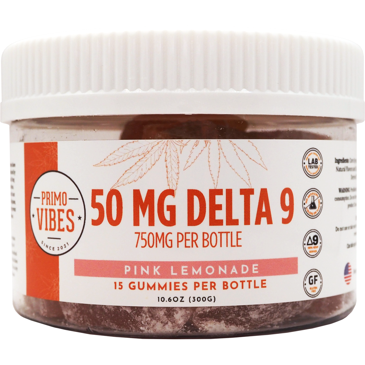 Delta 9 Gummies 50mg Pink Lemonade – Primo Vibes