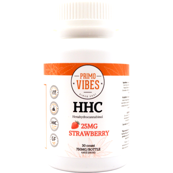 HHC 25mg Strawberry Gummies - Primo Vibes