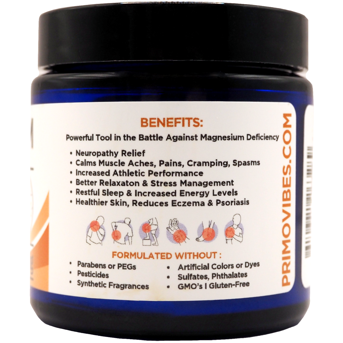 6000mg Magnesium Topical Cream - Primo Vibes - Image 3