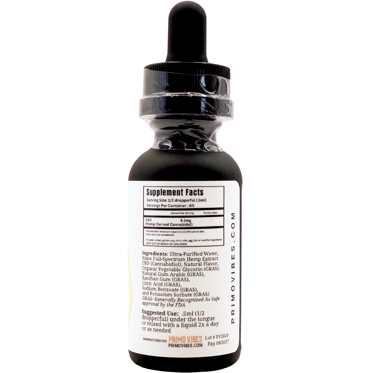 CBD Nano Water Soluble Tinctures 500mg - Primo Vibes - Image 4