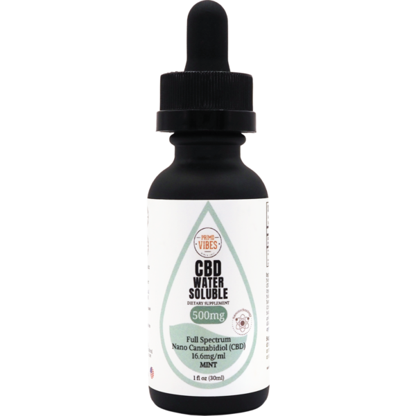 CBD Nano Water Soluble Tinctures 500mg - Primo Vibes