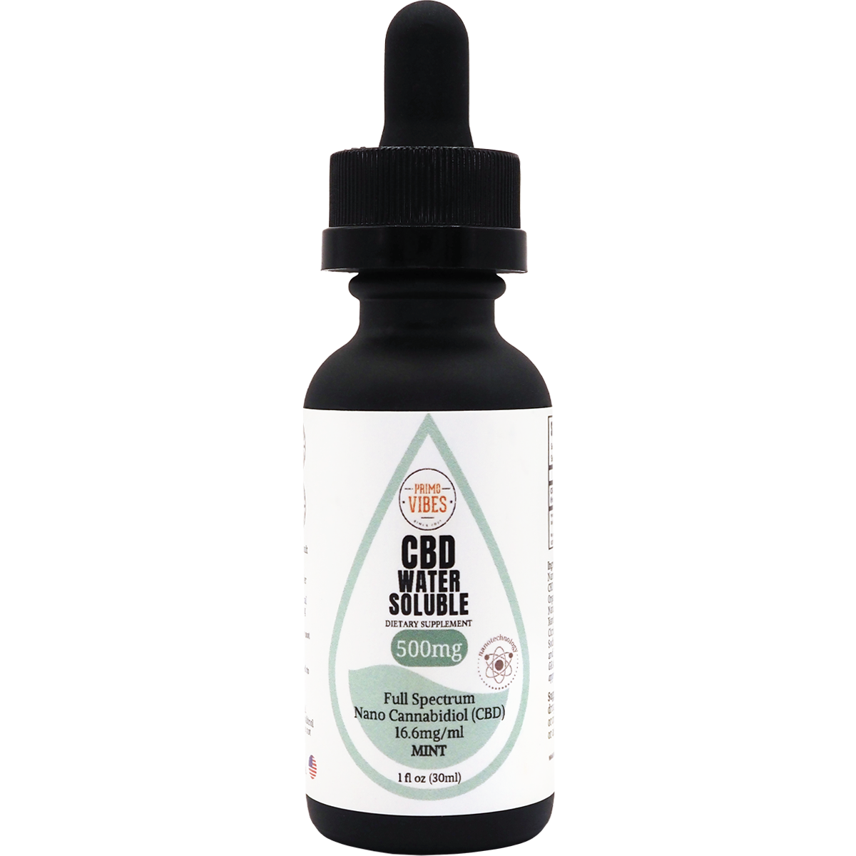 CBD Nano Water Soluble Tinctures 500mg - Primo Vibes