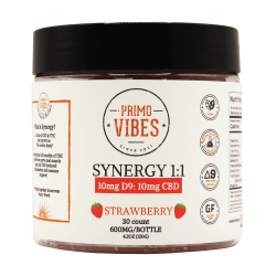Primo Vibes Synerge Strawberry 20mg 1 to 1 Gummies